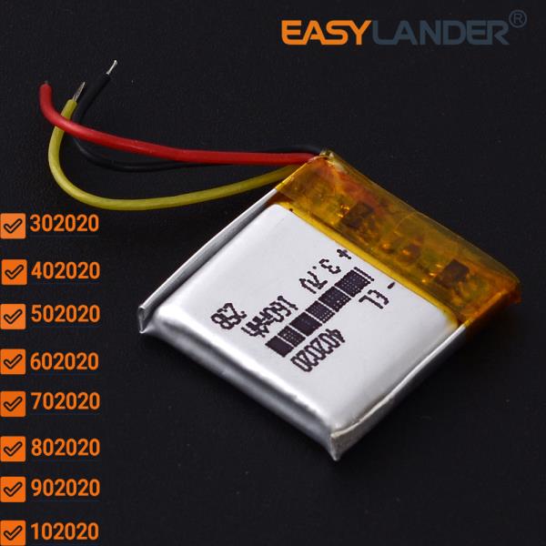 2개/몫 3 라인 3.7V 302020 150mAh 리튬 폴리머 이온 배터리 Lipo 15,500원