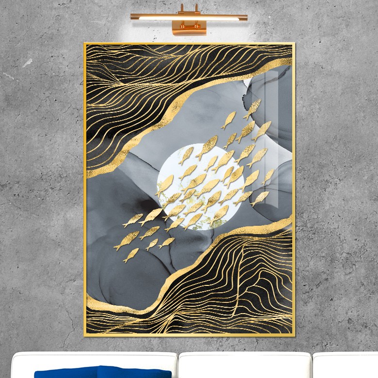 보고아트 풍수 인테리어 황금 잉어 물고기 구어도 그림, [1번] 물고기떼 J 황금물결 67,900원