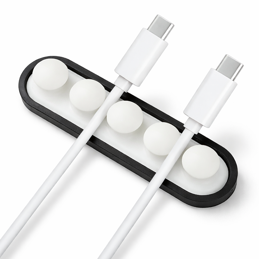 리빅스 충전선 케이블 정리 홀더 고정 클립 핸드폰줄 휴대폰 고정 홀더, 블랙, 1개 6,200원