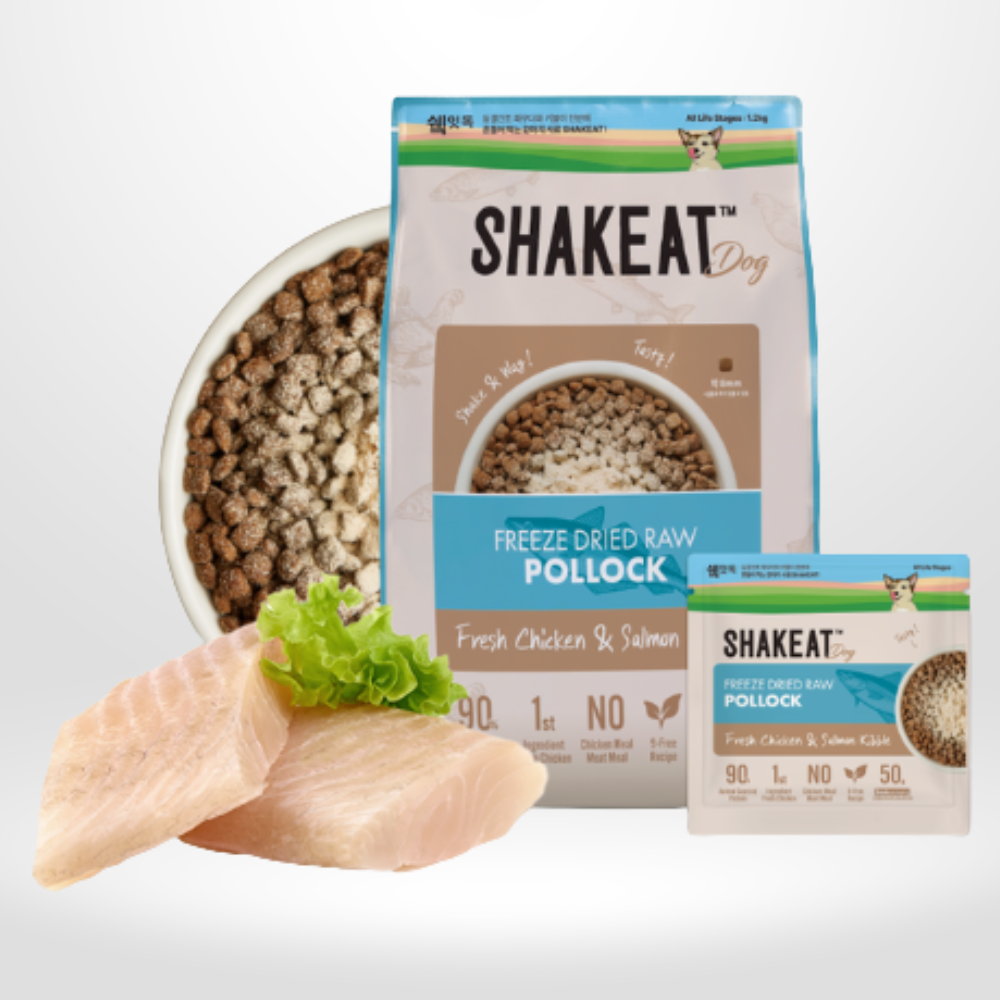 쉨잇 독 동결건조 생닭고기&연어 키블 전연령 사료 22,200원