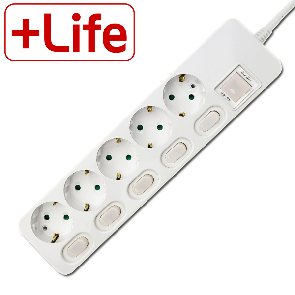 신성전기 5구 멀티탭 개별스위치형 5m 14,250원