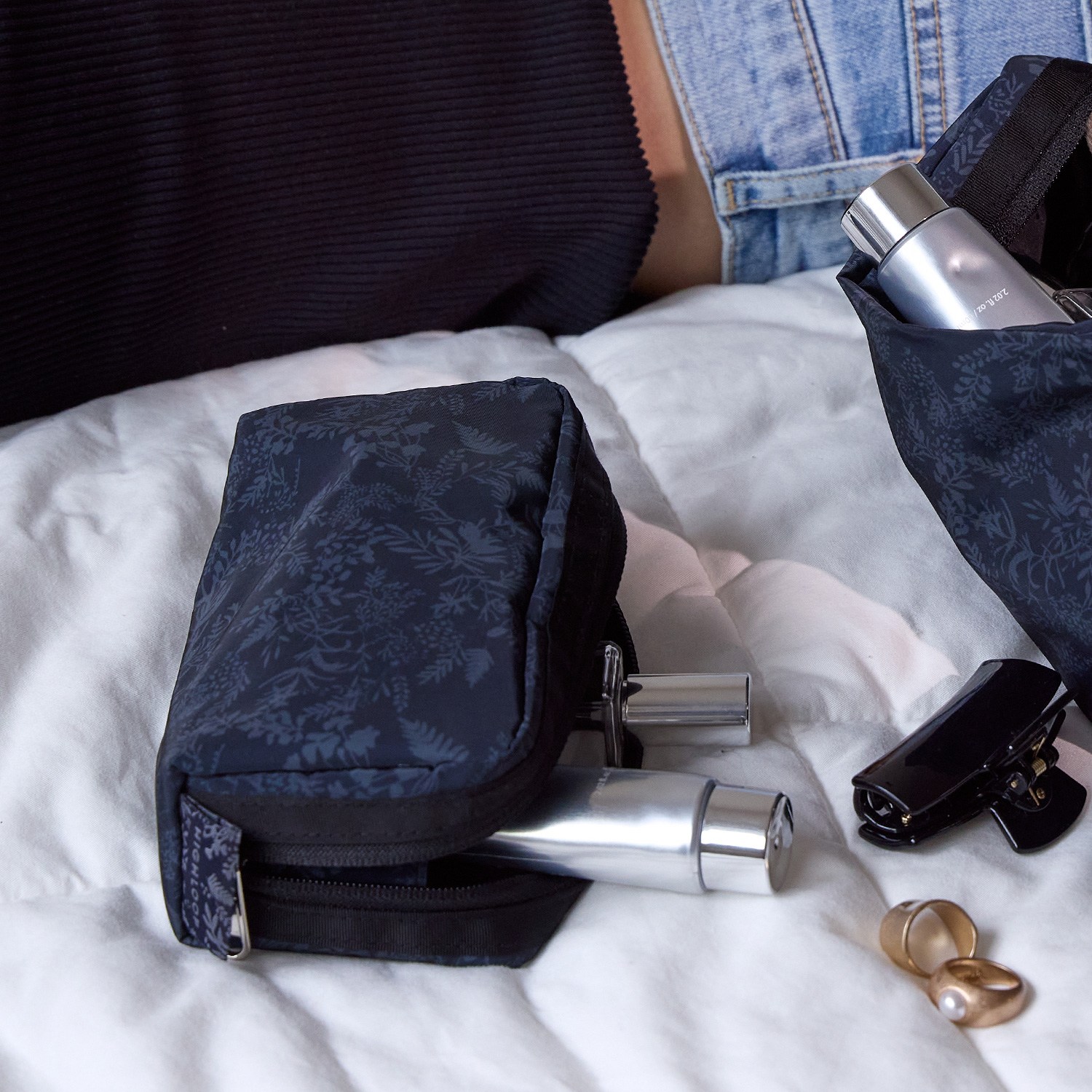 하이루프 블룸파우치 레오파드 플라워 호피 여행 메이크업 파우치 스몰 35,900원