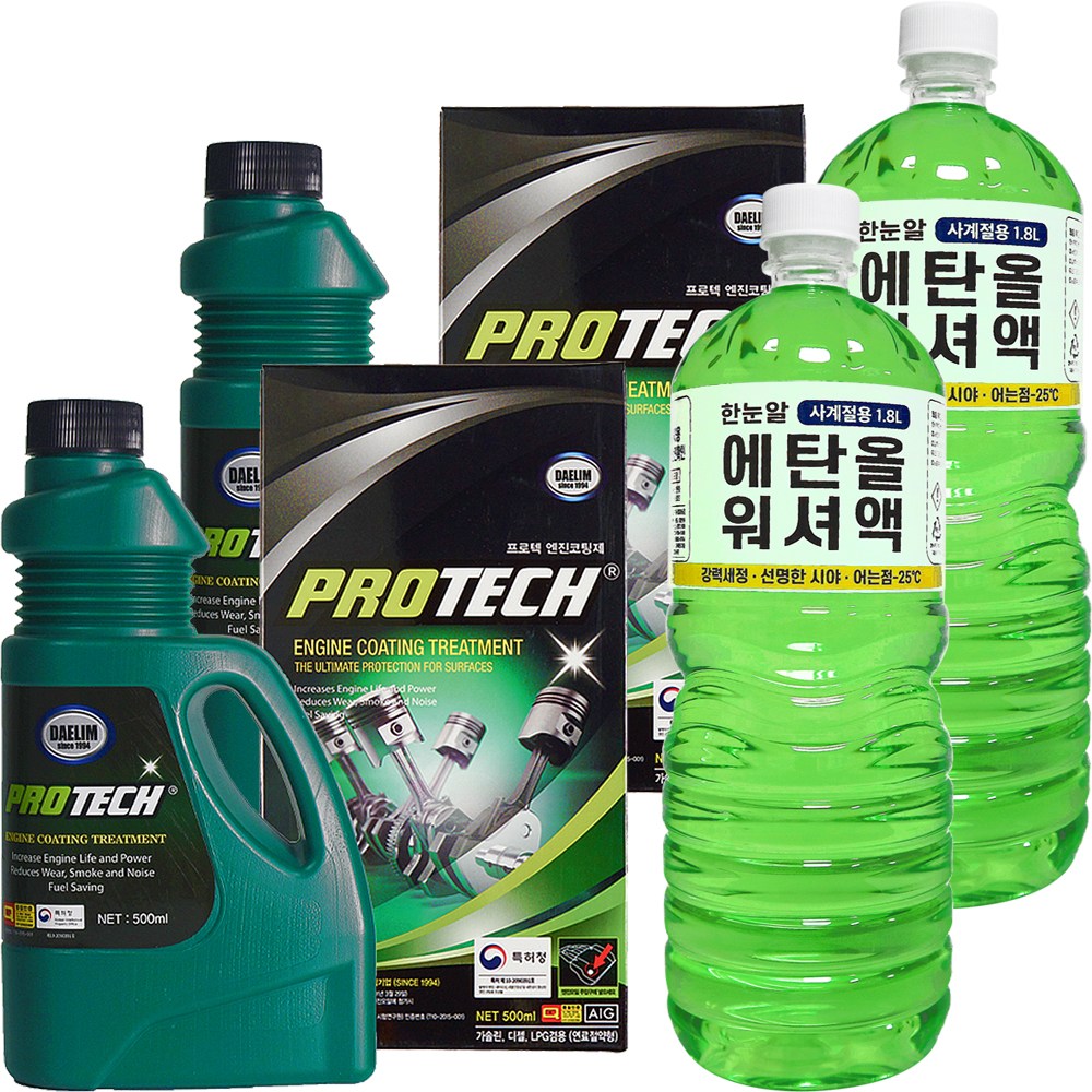 대림기업 프로텍 엔진코팅제 500ml 2개+워셔액 2개 36,000원