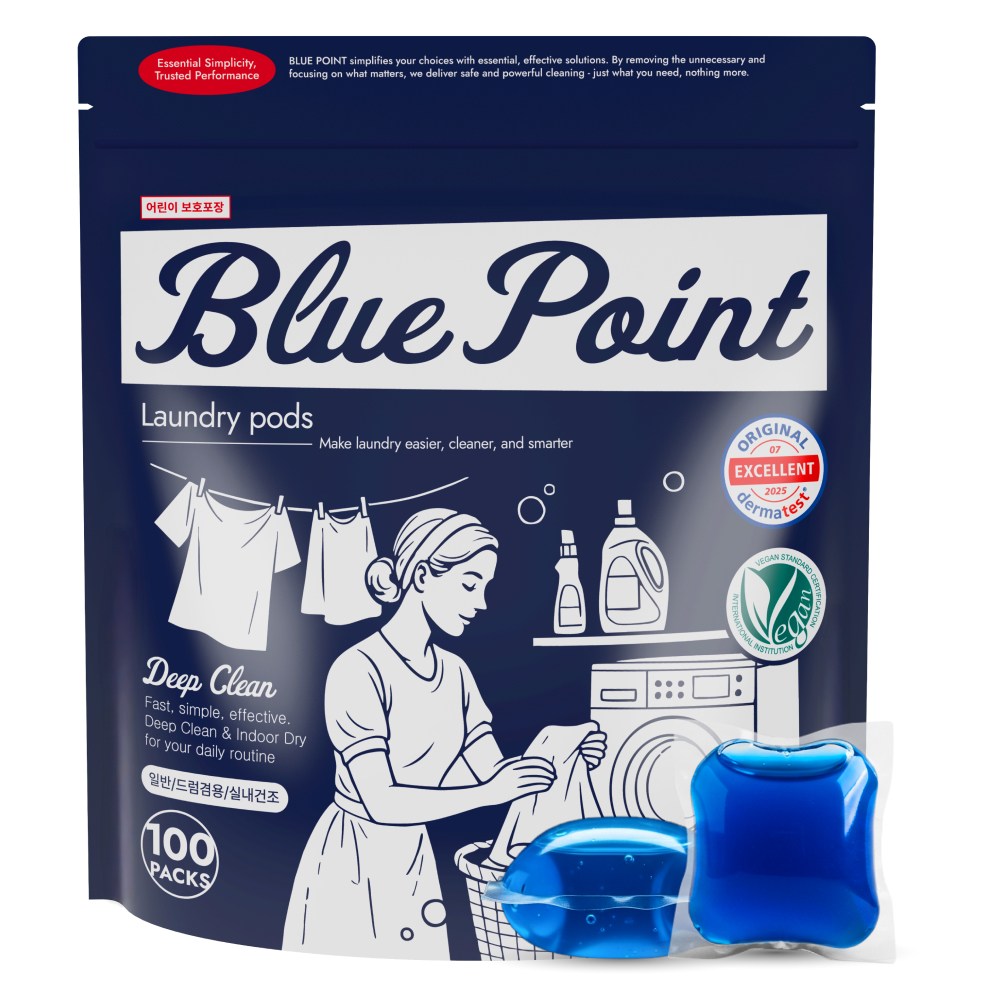블루포인트 9IN1 딥 클린 초고농축 비건 캡슐 세탁세제 실내건조 독일 더마인증 피부 저자극 어린이 온가족 드럼 일반 겸용 10,170원
