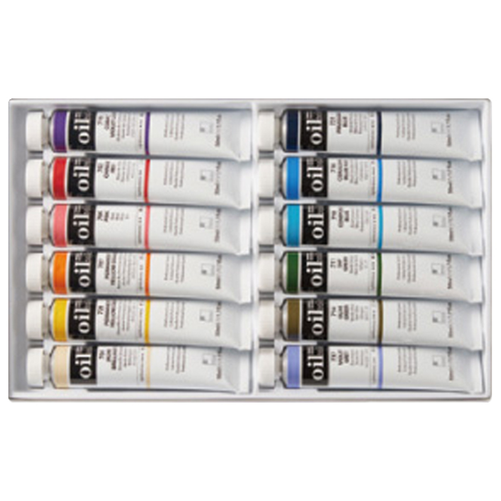 신한화구 전문가용 오일컬러 유화물감 B세트, 50ml, 12색 77,500원