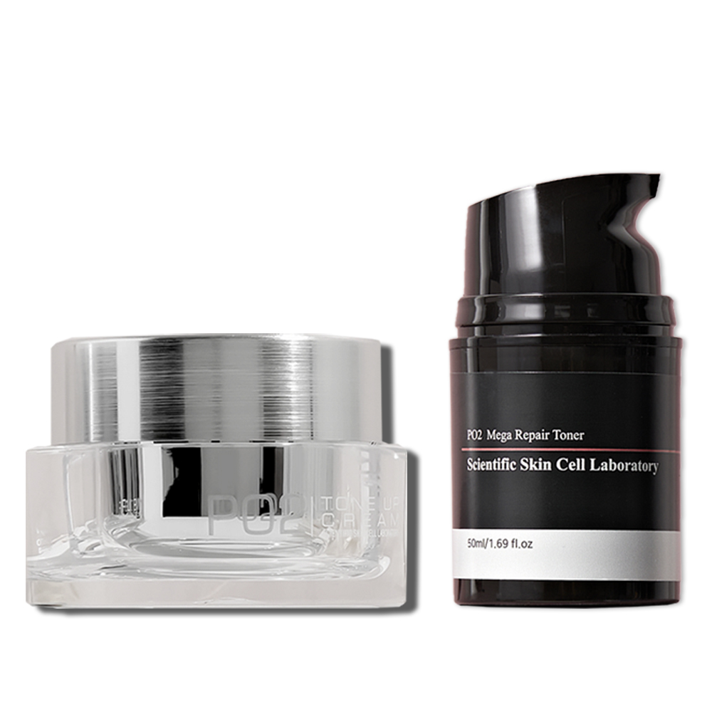 [단독세트구성] 피오투(PO2) 리얼 프레쉬 화이트닝 톤업크림+메가 리페어 토너 SET, 피부결 정리와 미백을 한번에 po2toneupcream, 1개 85,000원