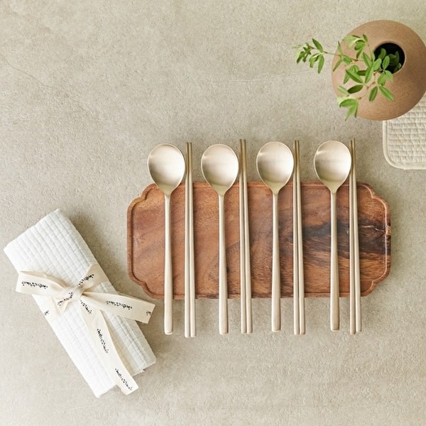 광명유기 수저 4인세트(누비수저집) 102,000원