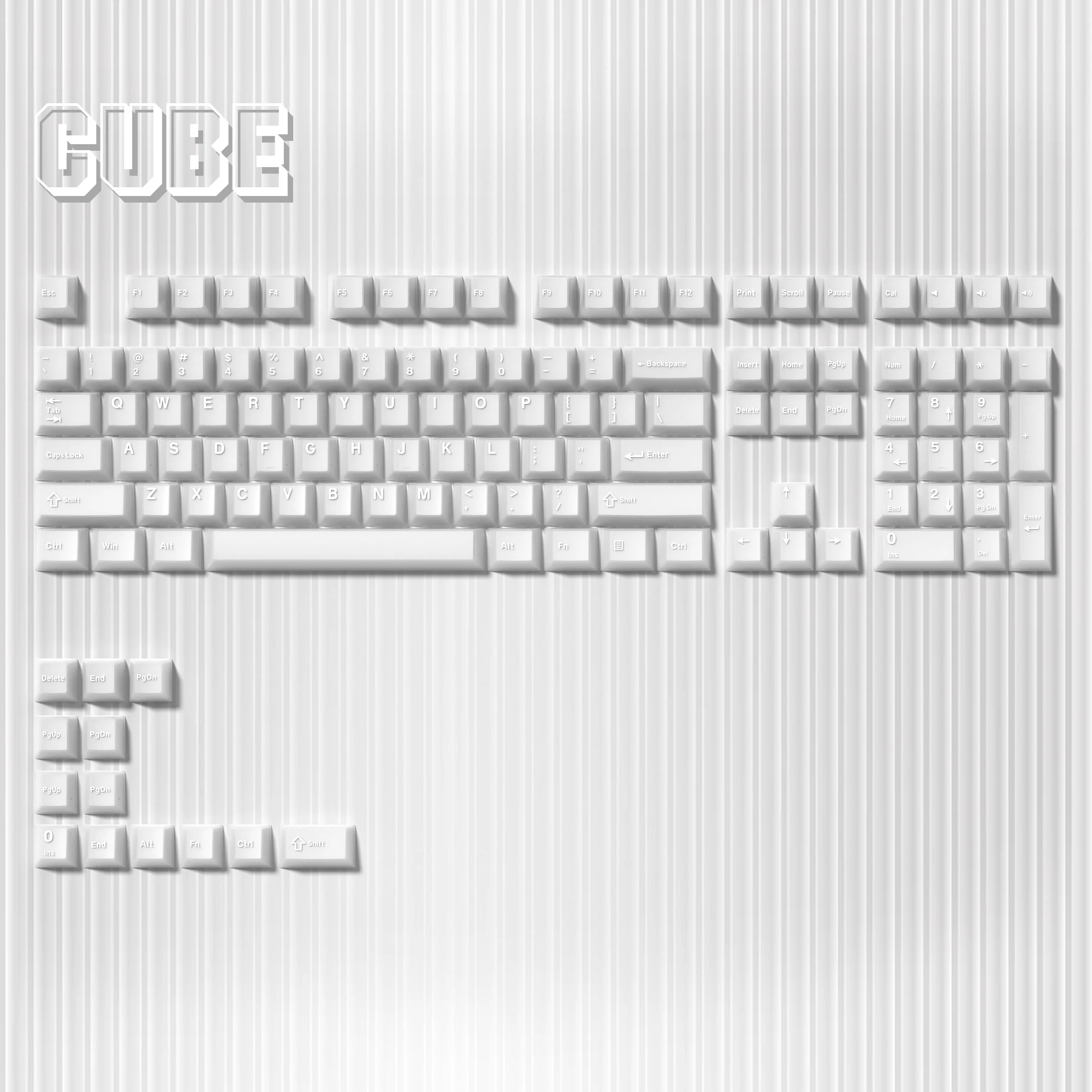 121키 화이트 제이드 PBT 키캡 PC 이중사출 반투명 체리 프로파일 MX 기계식 게이밍 키보드용) 19,600원