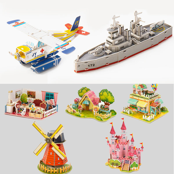 3D 입체퍼즐 탈것모형 만들기 / 어린이 초등 DIY, 탈것모형 - 비행기, 1개 2,000원