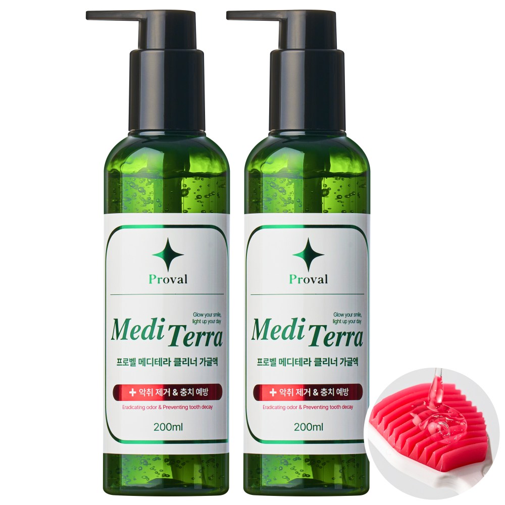 약국입점 프로벨 메디테라 혀 클리너액 구취제거 충치예방 상쾌한 구강케어 가글 클린젤 특허성분 의약외품, 2개, 200ml 42,000원