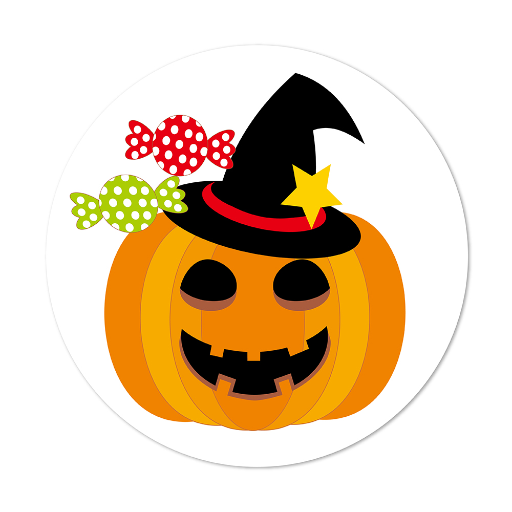 연두앵두 할로윈 잭오랜턴 원형 포장스티커 지름 55mm 6,100원