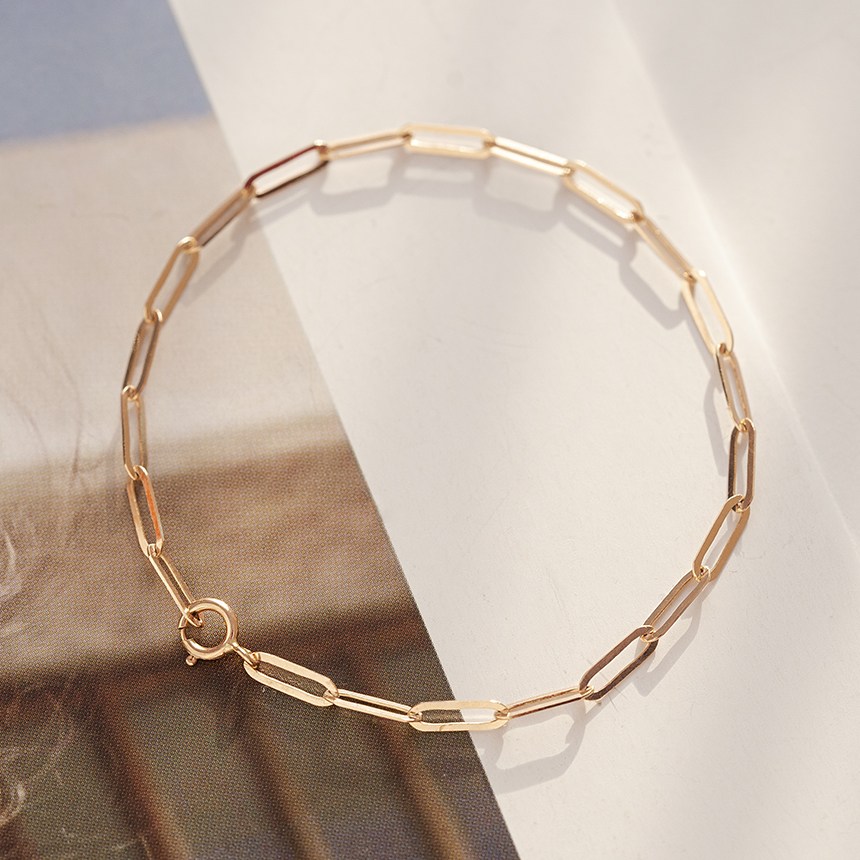 제이로사 14k 18k 클립 체인 팔찌 여성 데일리 심플 여친 선물 275,000원