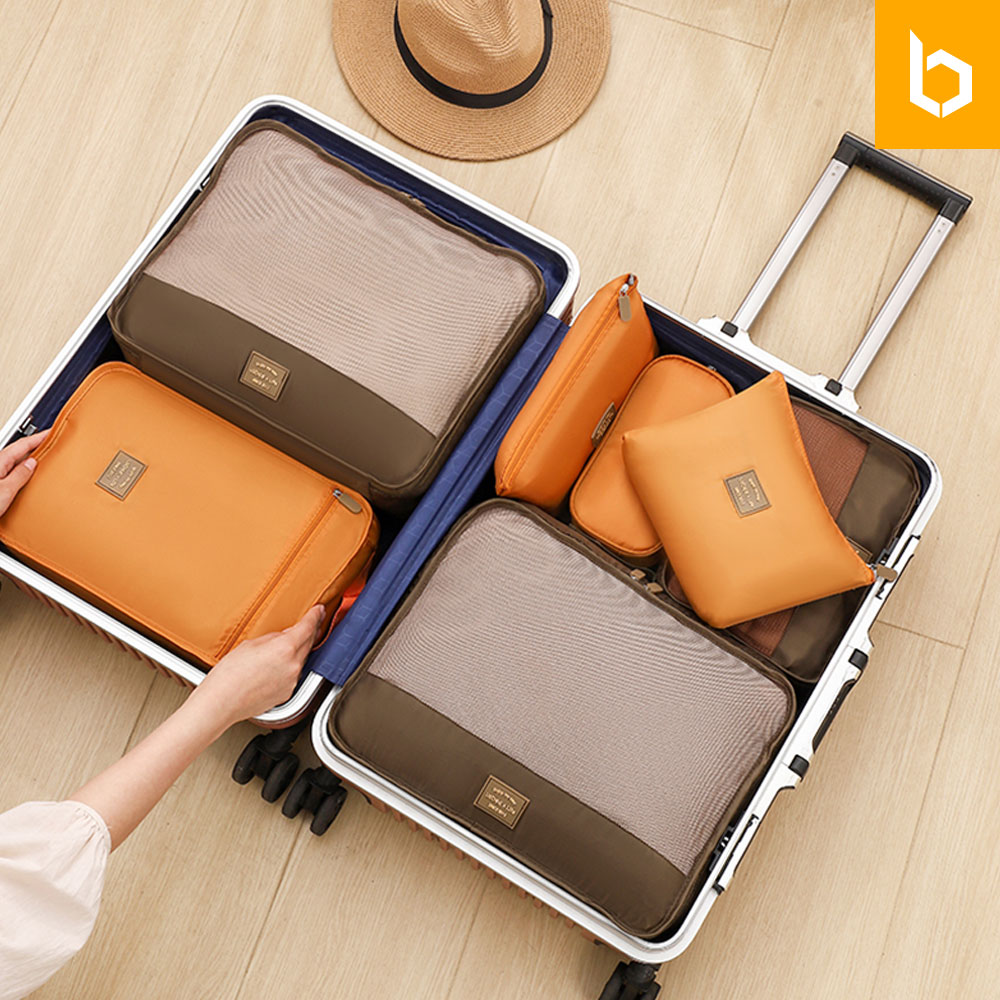 유즈비라이프 캐리어 정리 딥컬러 여행용파우치 7종세트 13,900원