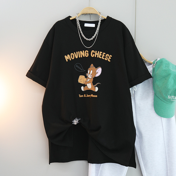 달콩 여성 빅사이즈 루즈핏 박스 반팔 티셔츠 런런제리박스반팔티셔츠 16,940원