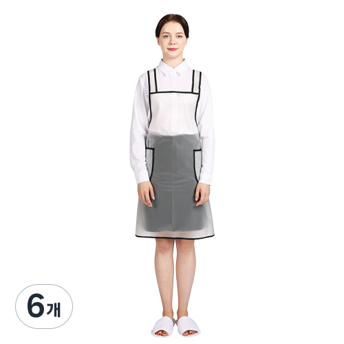 웰프런 우레탄 방수앞치마 검정파이핑 소, 화이트, 6개 42,240원