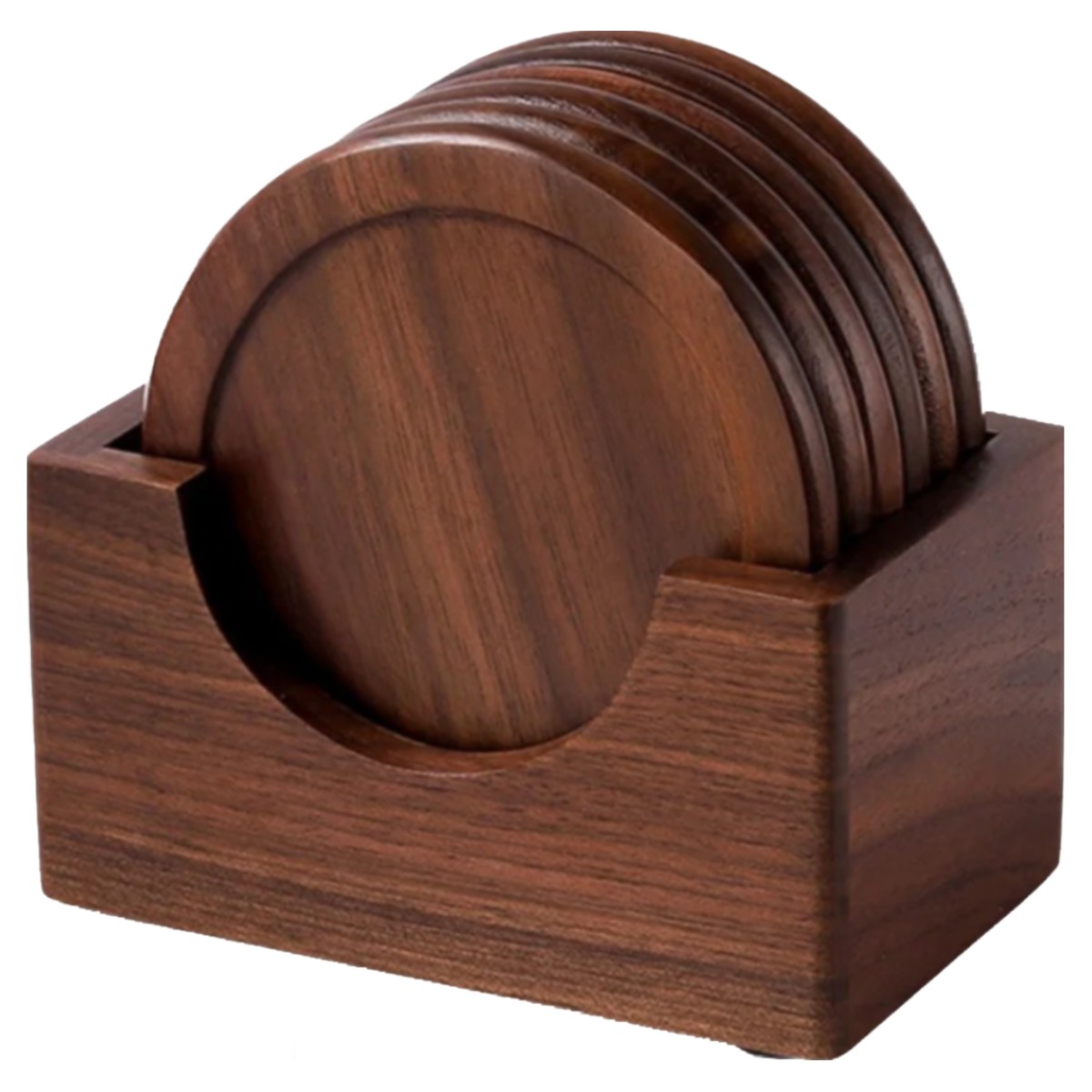 케이연 원목 컵받침세트 홈카페, 홀더1P 컵받침6P 구성, 1세트, 월넛 24,900원