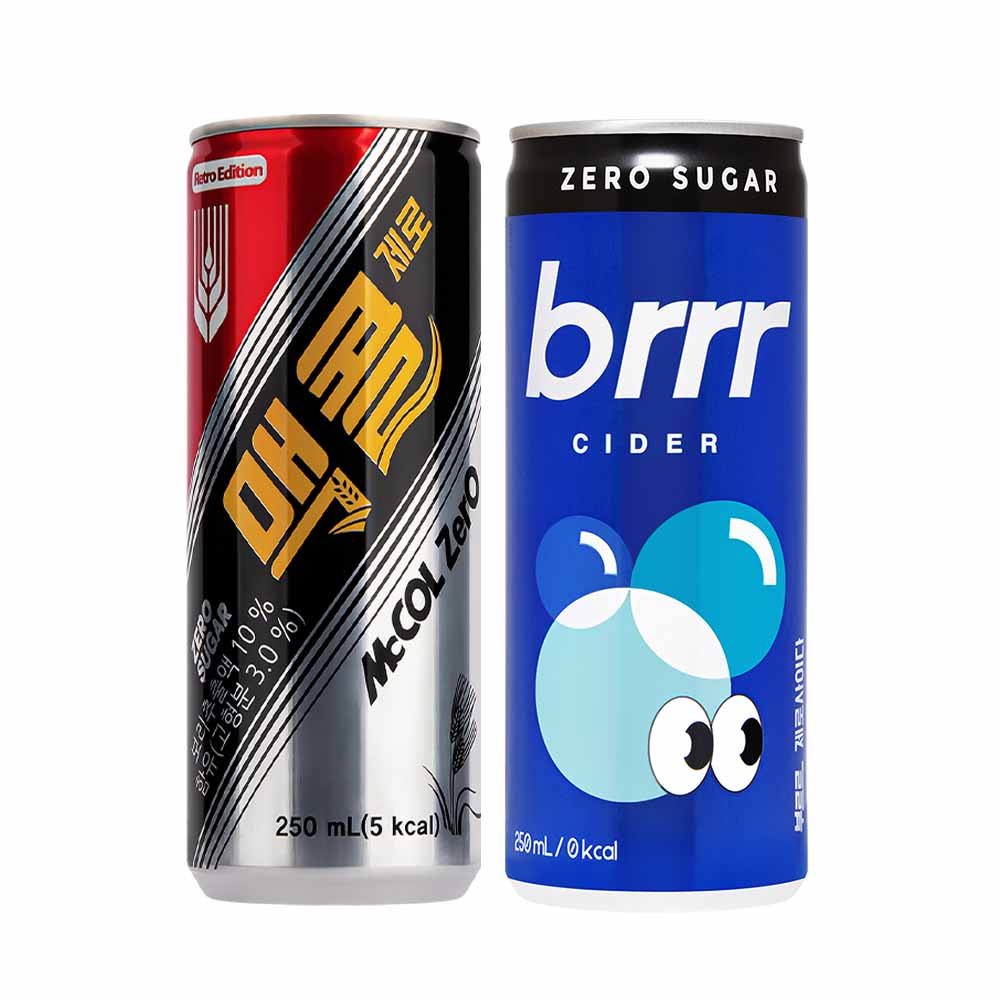 1+1 맥콜제로 + 부르르제로사이다 250ml, 180개, 250ml 78,900원