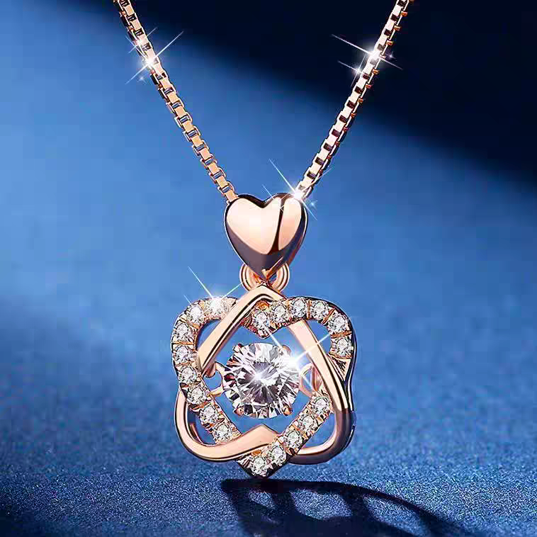 Nexre 여성용 18K 도금 별혜연심 더블 하트 목걸이 패션목걸이 여자친구에게 추천 30,500원