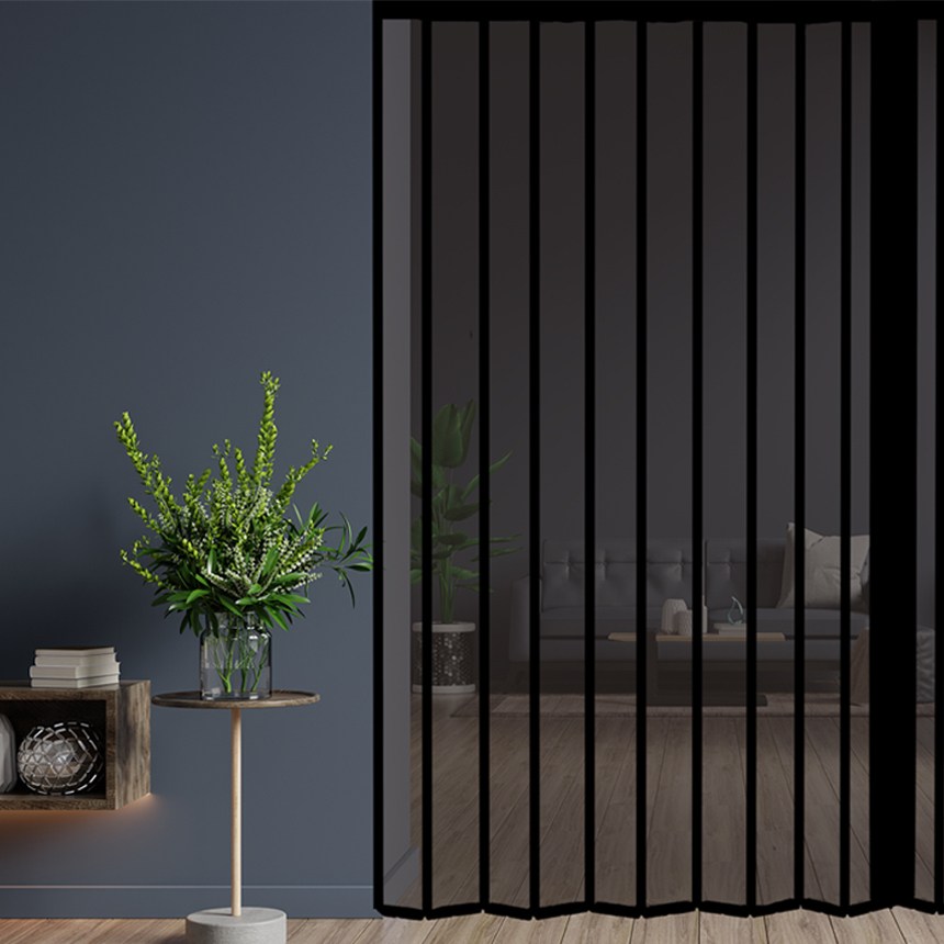 이케이몰 자바라 문 커튼 접이식 슬라이딩 홀딩 도어 투명브라운 사이즈 선택 및 기재 360,000원