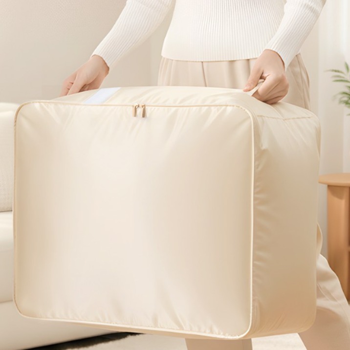 FODOSS 숨쉬는 초대형 이불수납정리압축파우치 여름 겨울 의류 보관함, 4개, 버터크림 27,000원