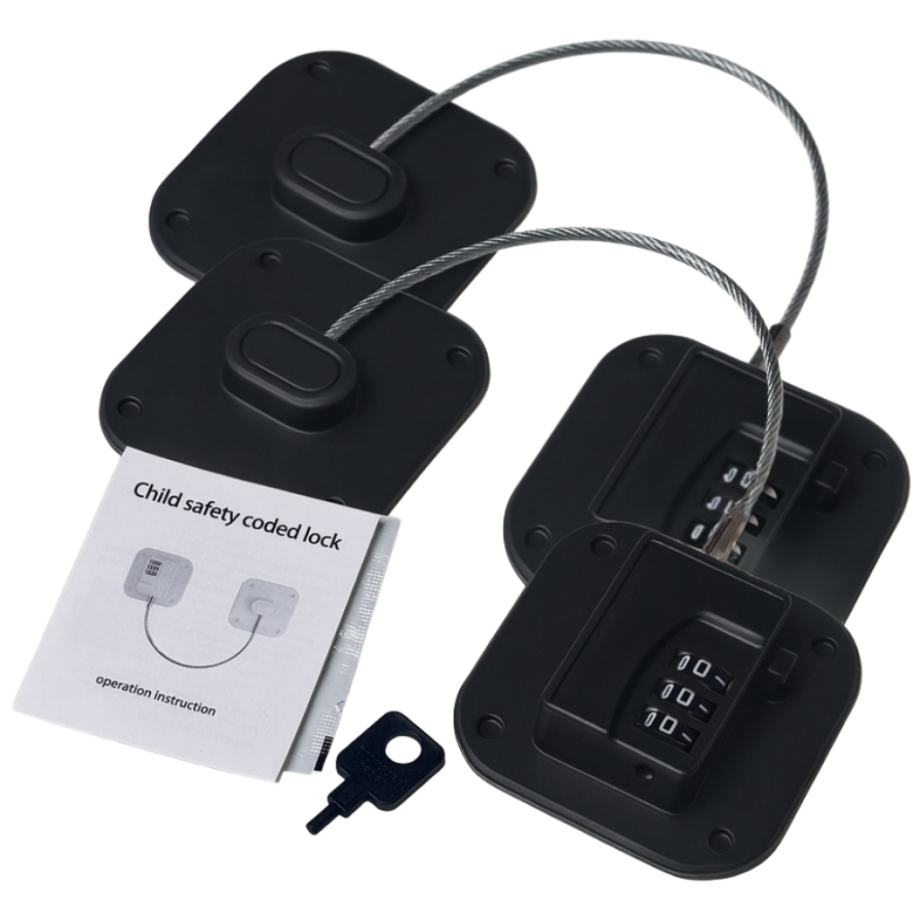 더조흔 사각 무타공 다용도 비밀번호 잠금장치, 블랙, 2개 17,190원