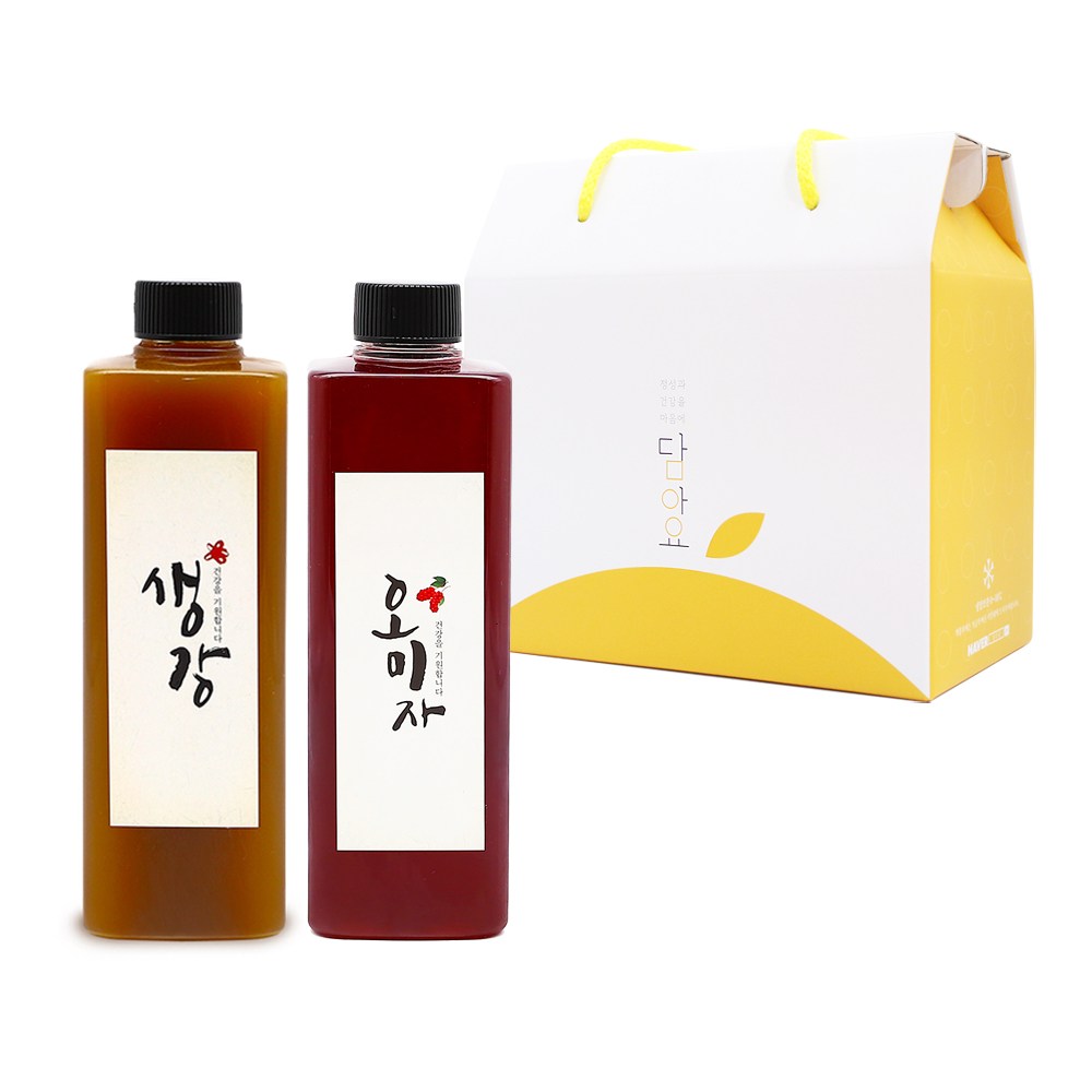 담아요 수제청 2구 선물세트, 1세트, [2구]생강청(플)+오미자청(플)650g 42,600원