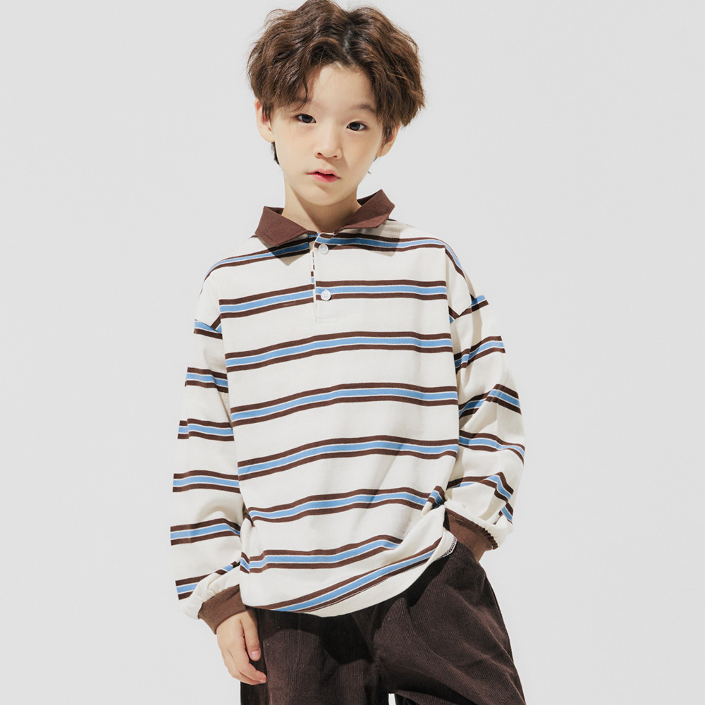 바브키즈 풀 럭비 스트라이프 티셔츠, 현재가 23,900원
