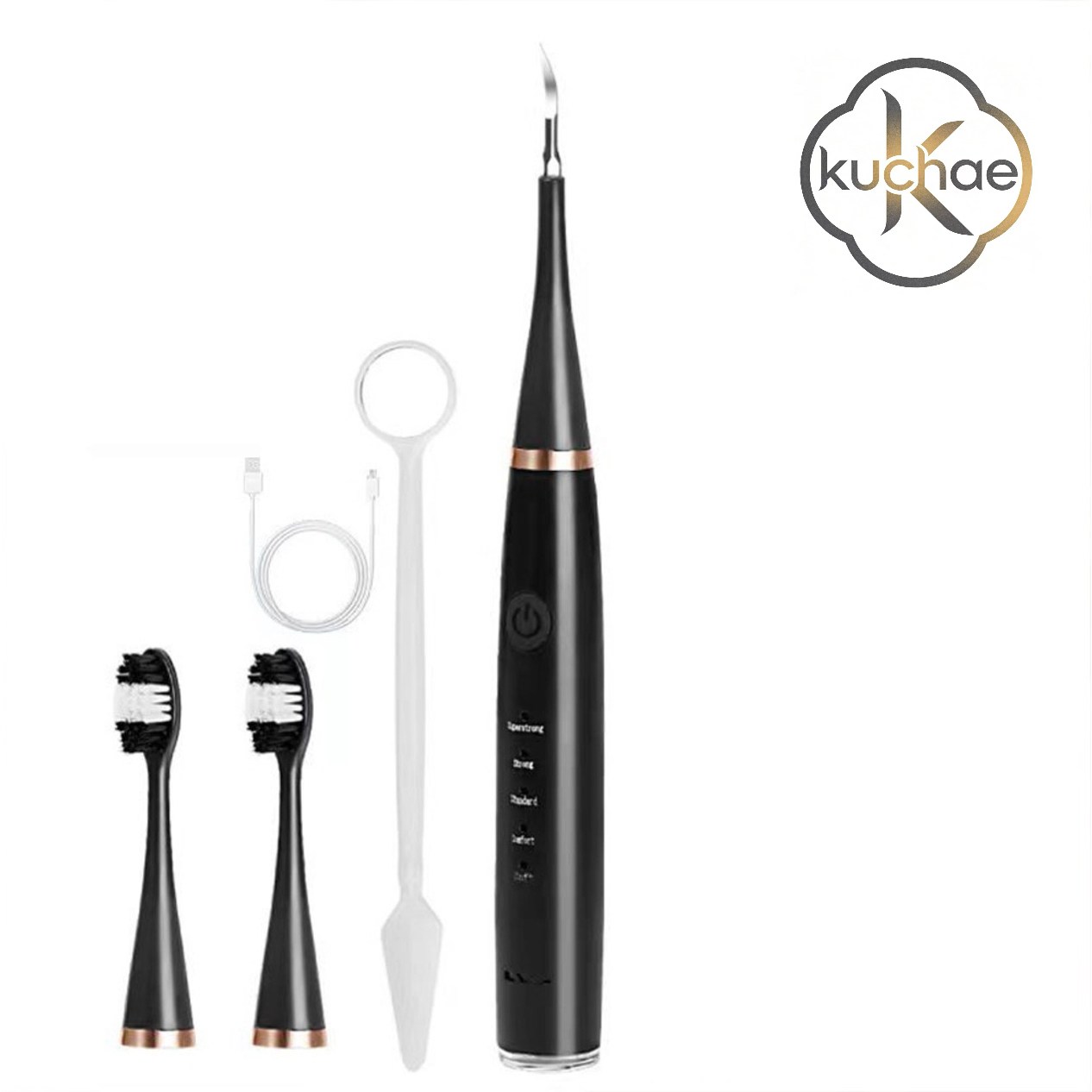 Kuchae 초음파 다기능 구강세척기 전동칫솔 치석제거기, 블랙, 1개 26,900원