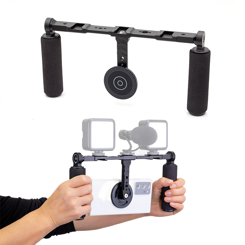 맥세이프 마그네틱 휴대폰 스마트폰 메탈 리그 듀얼 핸들 그립 유튜브 개인방송, 1개 62,000원