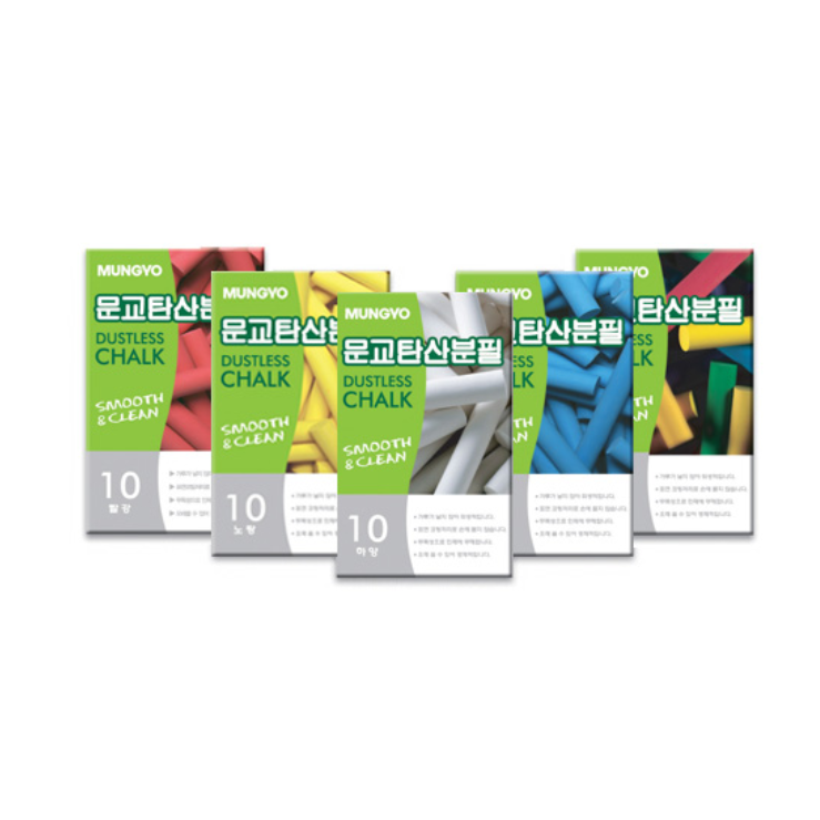문교 탄산분필 10본입 4색상+혼합 분필 840원