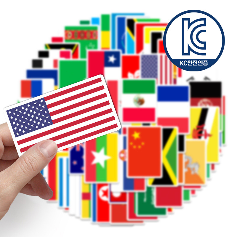 플레이그루 세계 국기 세계나라 국가 스티커 105장, 1세트, 혼합색상 9,840원