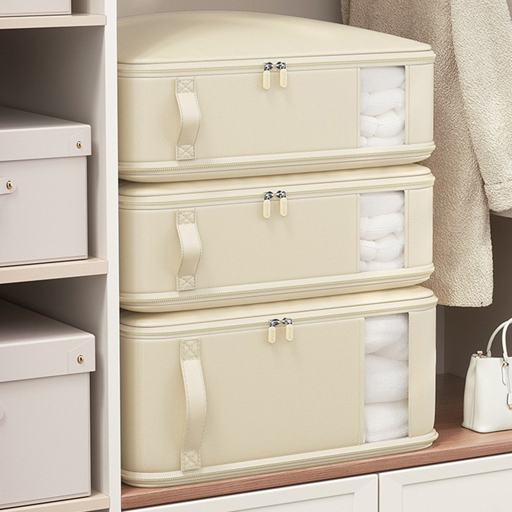 아크디 부피순삭 이불 정리함 압축 파우치, 2개, 크림 30,000원