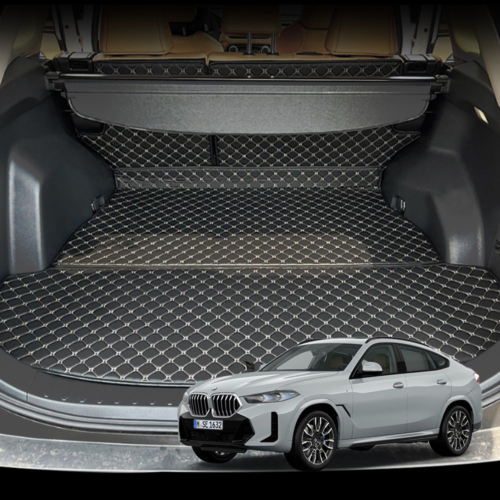 벤오토 BMW X6 (G06) 퀼팅 가죽 트렁크매트 자동차 바닥 차박매트 42,500원