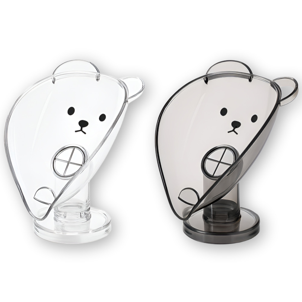 에코모스티 물빠짐 비누받침대 흡착 귀여운 곰돌이, 투명+그레이 13,400원