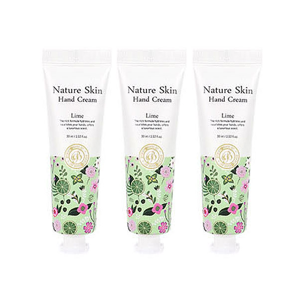 (1+1+1)네이처스킨 라임 핸드크림30mlX3개 + 물티슈 /끈적임X/촉촉한 수분력/28년11월까지 6,900원
