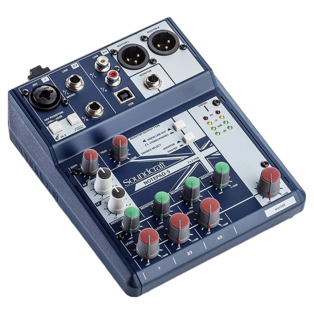 SOUNDCRAFT Notepad5 / Notepad-5 / Notepad 5 / 인터넷방송 / 오디오인터페이스내장 / 사운드크래프트 / USB 아날로그 믹서 / 정품 / 당일발송 236,900원