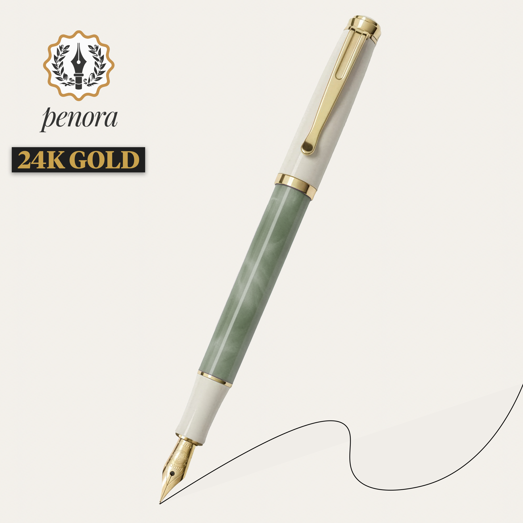 페노라 클래식 24K 골드 만년필, 포레스트그린, EF 29,800원