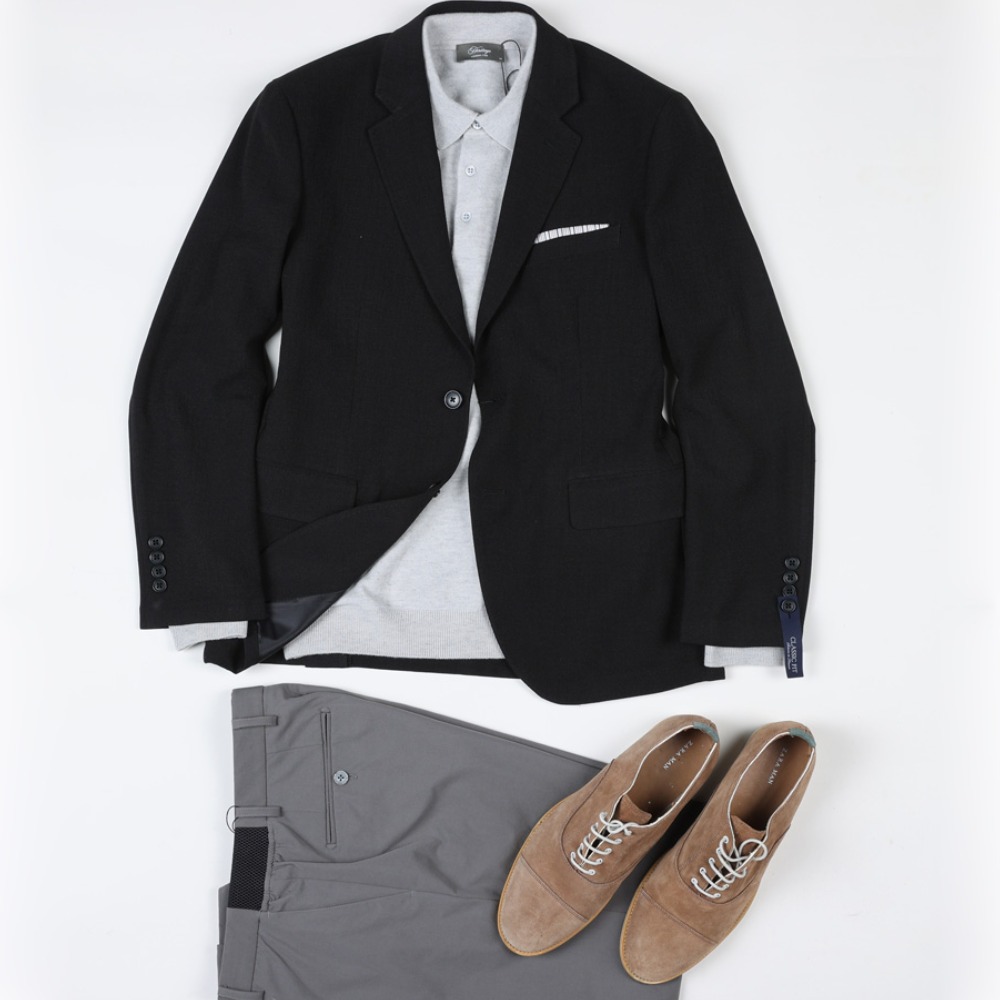 런던포그 특가 LOSJR704 LOSJS704 남성 블랙 봄 워셔블  자켓 60,000원