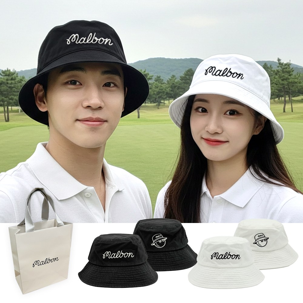 [백화점]말본 버킷햇 베이직 레터링 벙거지 모자+쇼핑백 98,000원