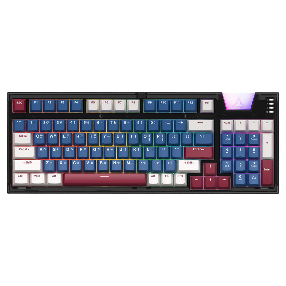 앱코 아크 PBT 키캡 카일광축 게이밍 기계식 유선 일반형 키보드, 블랙, AKT95, 청축 139,000원