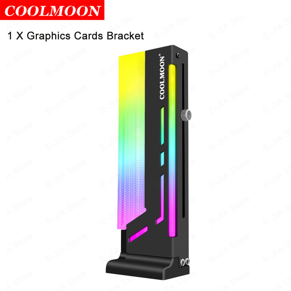 COOLMOON CM-GH2 수직 GPU 지지대 브래킷 A-RGB 그래픽 비디오 카드 스탠드 거치대 PC 케이스 냉각 키트, 5V 26,600원