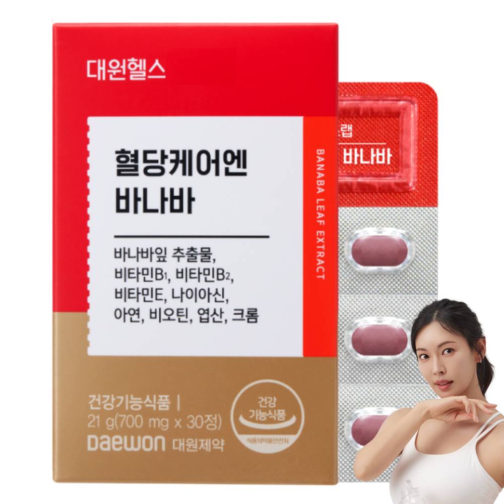 대원제약 대원헬스 혈당케어엔 바나바 플러스, 30정, 1개 7,500원