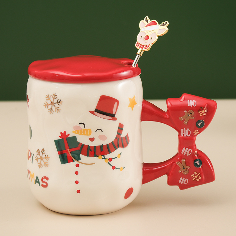 모던지 크리스마스 머그잔 480ml + 머들러 + 뚜껑 세트 지름 9 x 높이 11.5cm YJ723 14,910원
