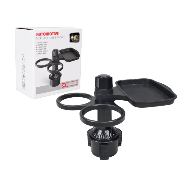 차량용 음료수 컵홀더 2구 수납 트레이 회전식 다기능 컵홀더 확장형, 컵홀더1트레이, 1개 9,070원