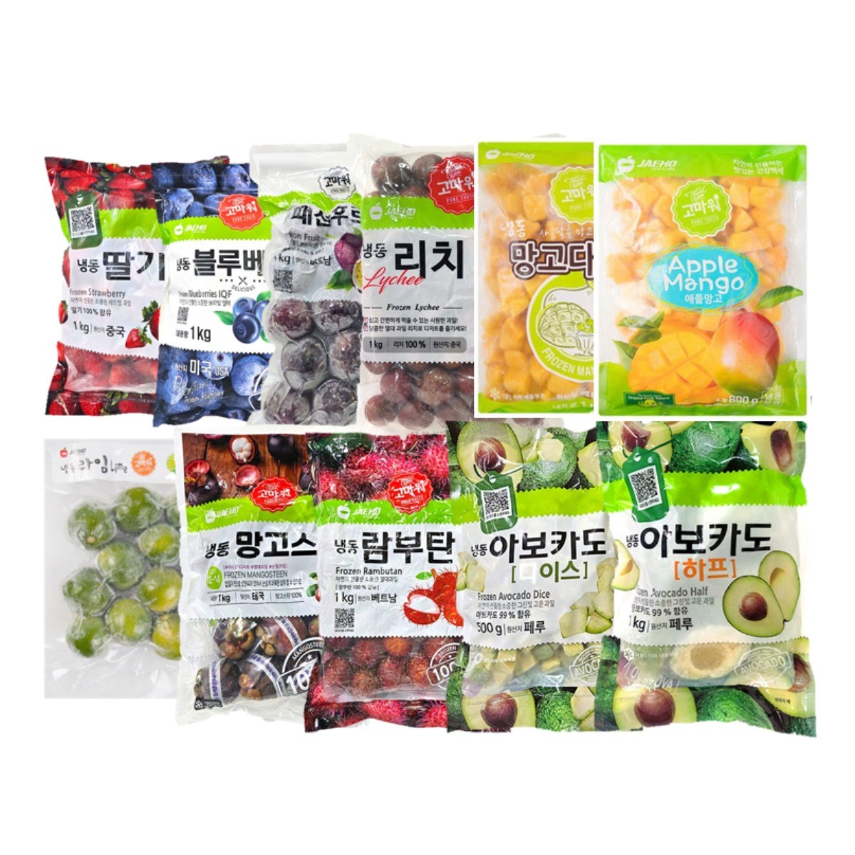 [씨기프트]냉동과일 10kg 1박스 딸기 블루베리 아보카도 패션후르츠 리치 망고스틴 람부탄 카페 도매 52,900원