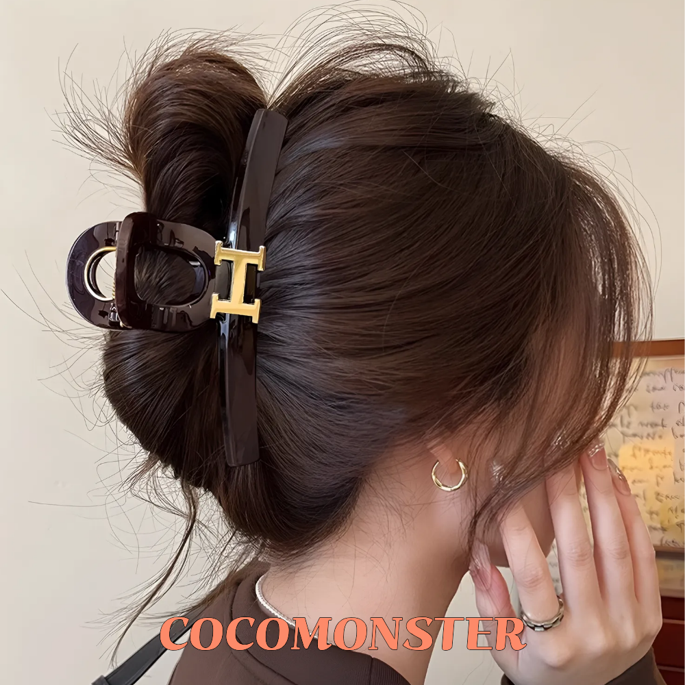COCOMONSTER 프리미엄 대형 올림머리 헤어 집게핀 고급 반머리 헤어핀 13cm 25,000원