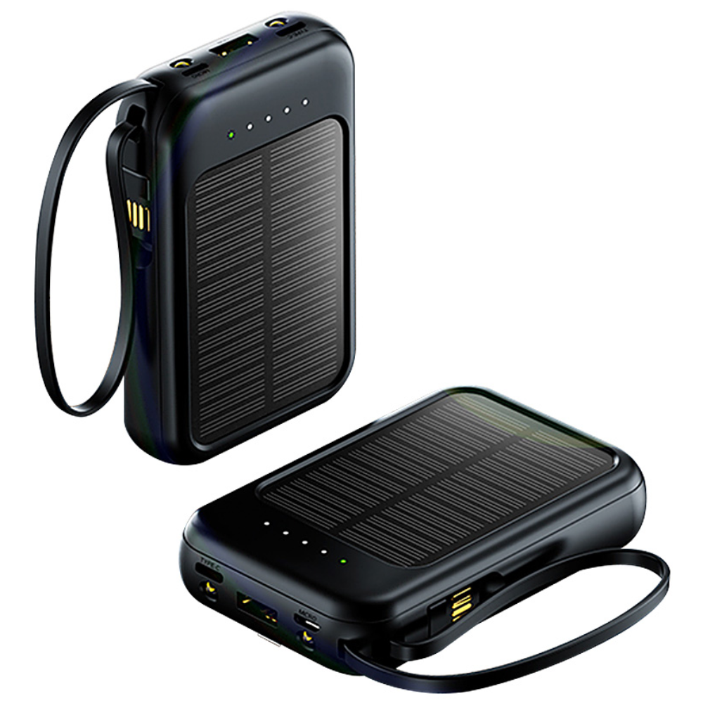 포켓솔라 태양광 보조배터리 무선 대용량 태양열 20000 고속충전 멀티 케이블 일체형, 블랙 프리미엄 배터리, 20000mAh 59,400원
