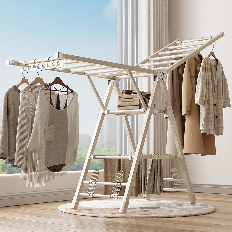Y형 튼튼한 접이식 빨래 건조대, 베이지 58,000원