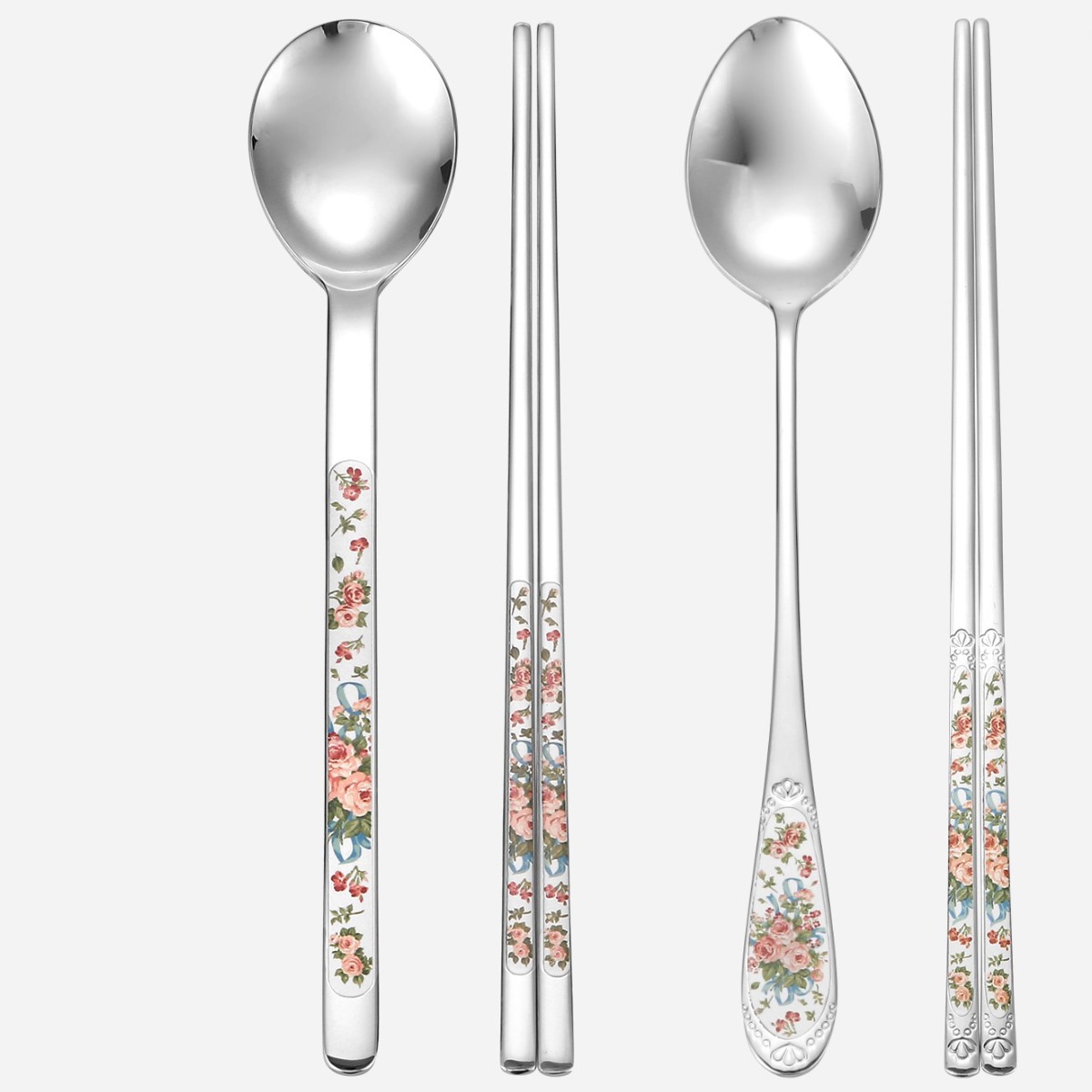 국내생산 삼미 젠&꽃 스텐 세라믹수저 2종세트, 혼합, 2P, 1세트 24,900원