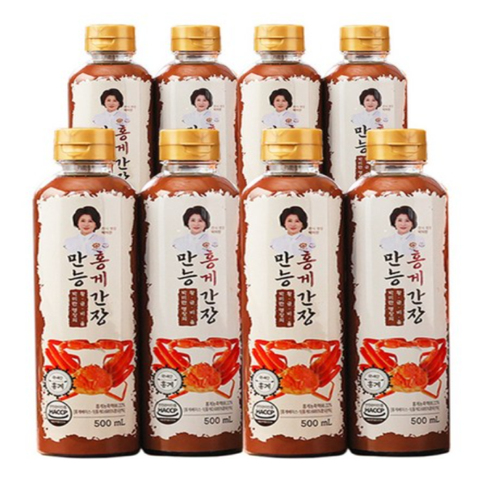 [예현마케팅] 박미란 한식 대가 100% 국산 홍게간장 만능 맛간장, 8개, 500ml 35,900원